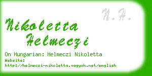 nikoletta helmeczi business card